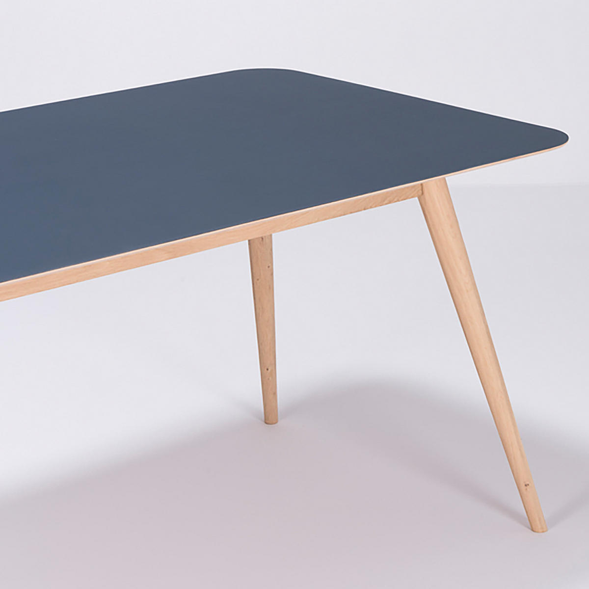 ESSTISCH - Eiche teilmassiv / Linoleum - Petrol/Eiche Artisan, Holzwerkstoff (90/200/75cm) - home24