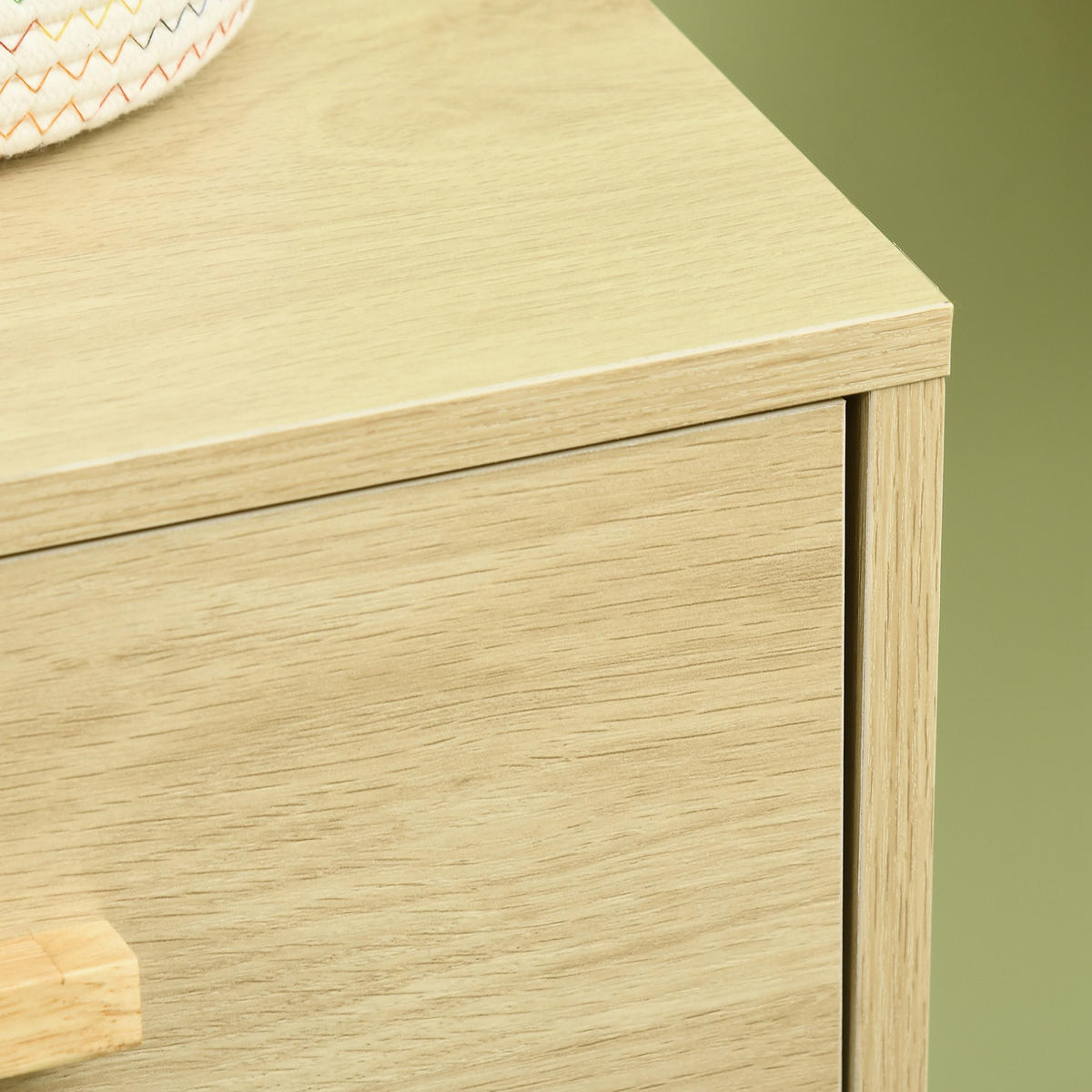 SIDEBOARD Naturfarben, 1 Tür, 4 Schubladen, 80/38/80,5 cm - Naturfarben, Holz (80/80.5/38cm) - PANGIVO