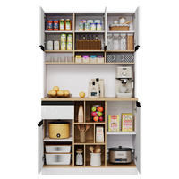 BUFFET 105/45/185 cm Weiß aus MDF mit Hochglanzfronten - Weiß, Holzwerkstoff (105/185/45cm) - OKWISH