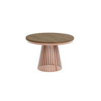 ESSTISCH Cone Bis - Wildeiche/Kupferfarben, Holzwerkstoff/Metall (120/120/76cm) - Meblini