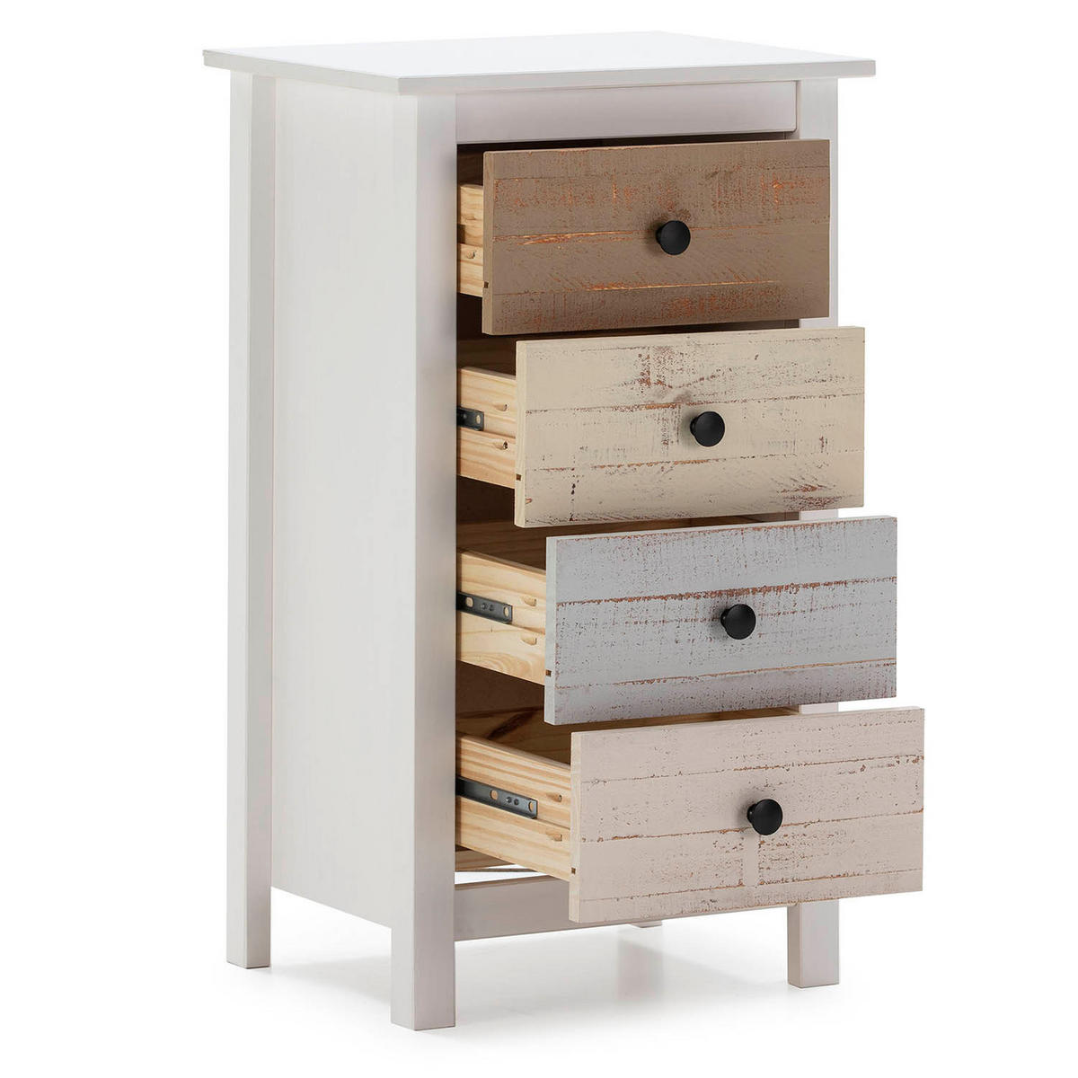 KOMMODE 46/80/35 Magda - Weiß, Holz (46/80/35cm)