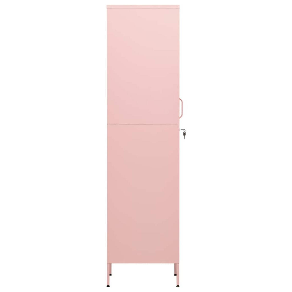 SCHLIESSFACHSCHRANK Rosa 35/46/180 Cm Stahl - Rosa, Metall (46/180/35cm) - vidaXL