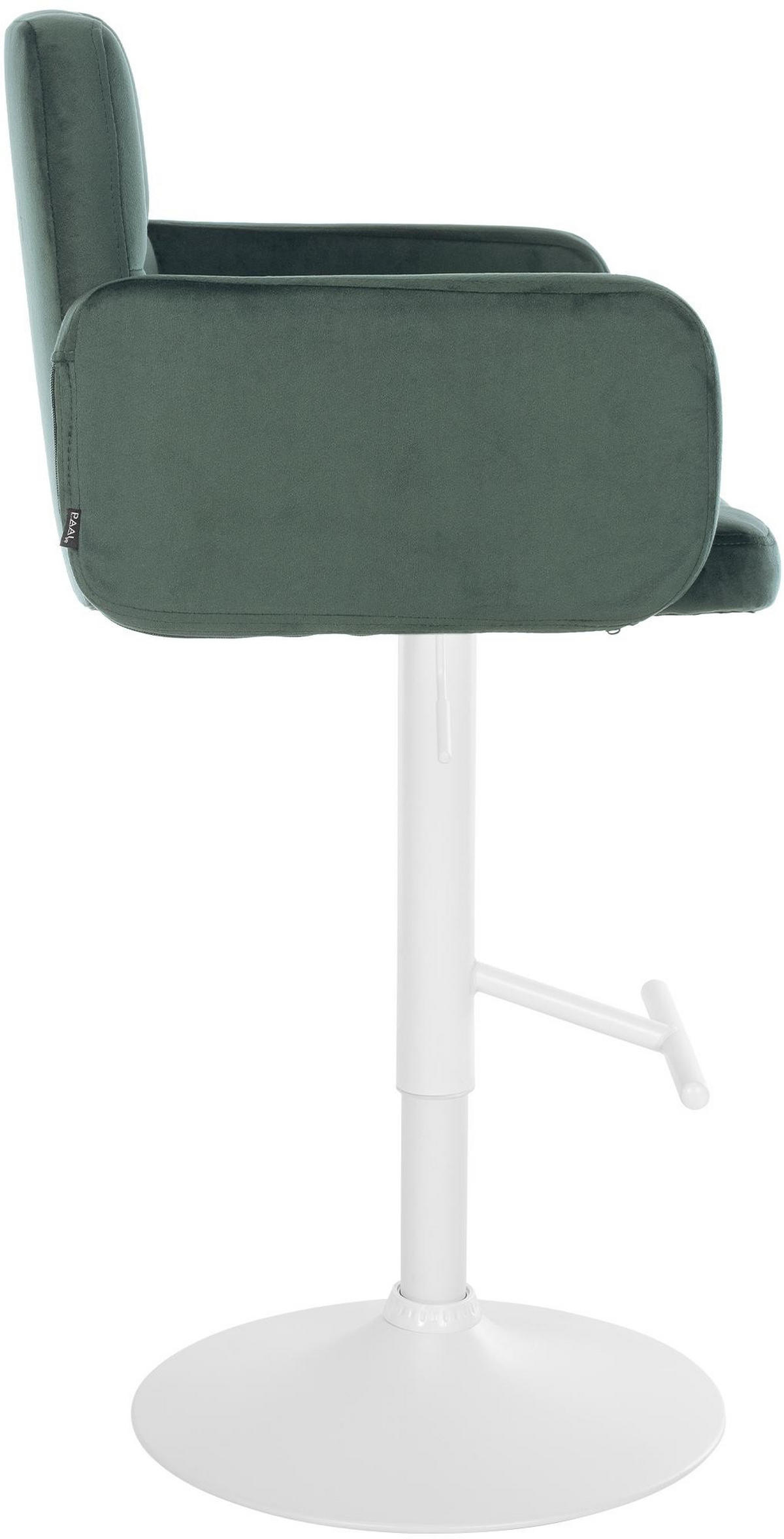 BARHOCKER 2er Set Sutun Samt Dunkelgrün Weiß - Dunkelgrün, Textil/Metall (60/93/56cm) - DELUKE