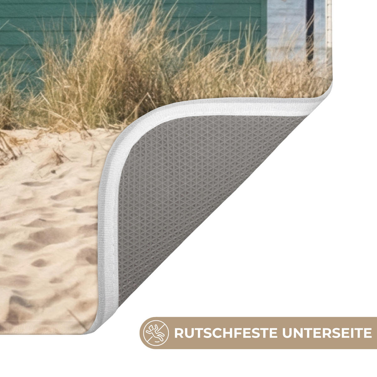 KOUPELNOVÁ PŘEDLOŽKA Pláž - Chaty - Barevné - Duny 80x50 cm - různobarevná, textil/plast (80/50cm) - OnlyWow