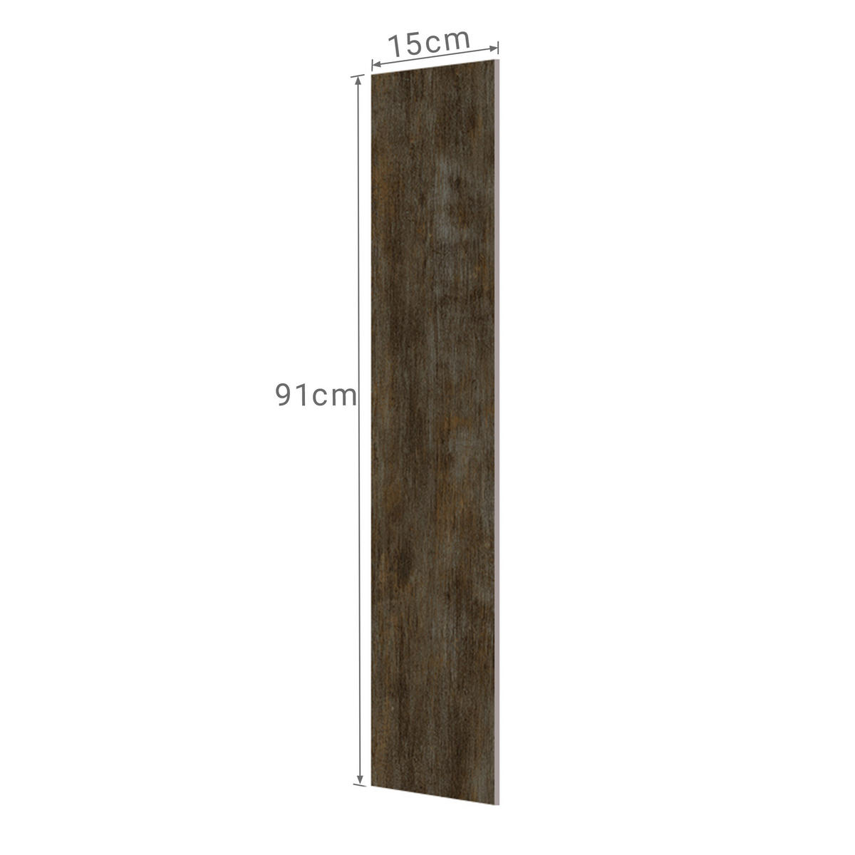 PVC Bodenbelag - Dunkelbraun, Kunststoff/Stein (1.8/91/15cm) - Relaxdays