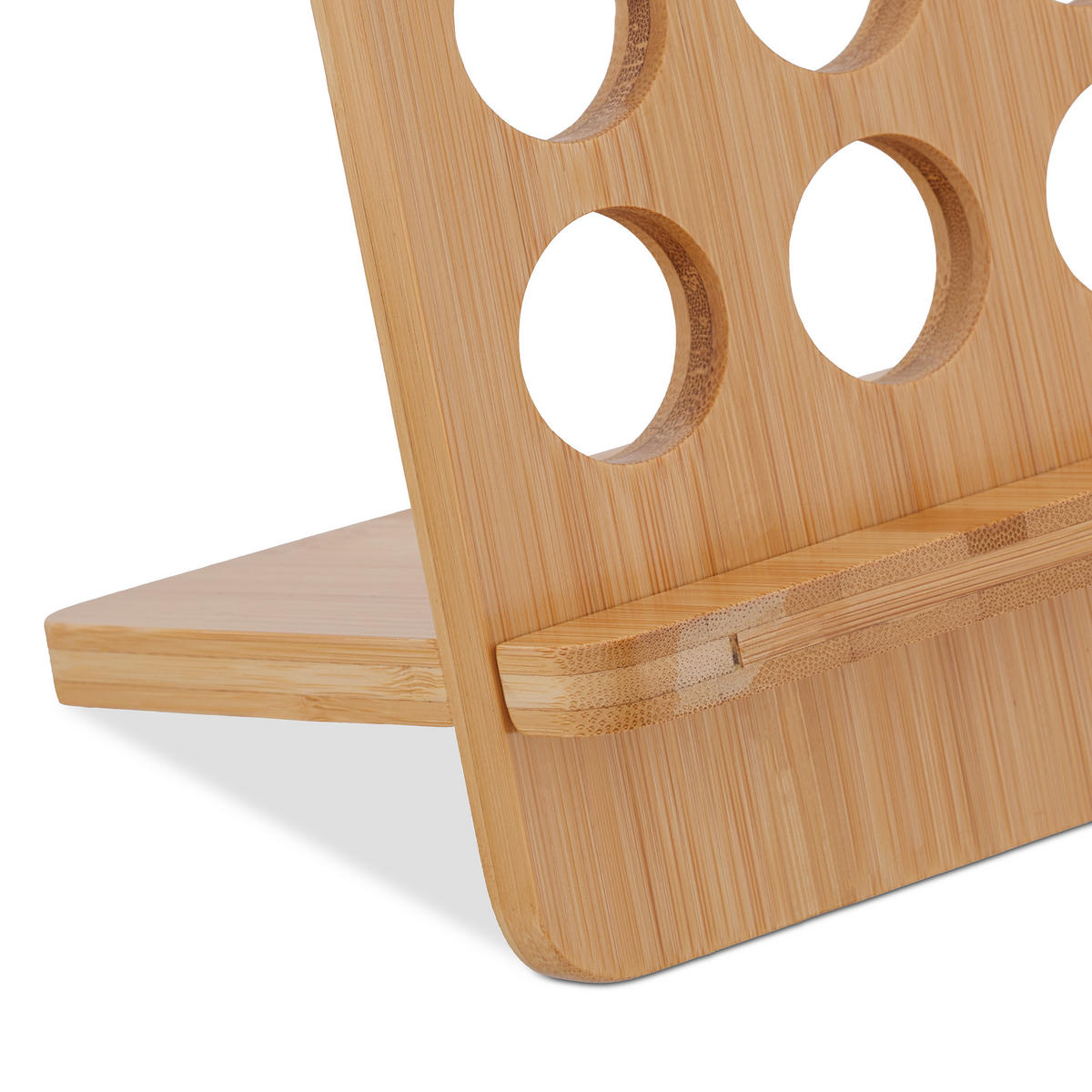 KAPSELHALTER - Hellbraun, Holz (22/24.5/13cm) - Relaxdays