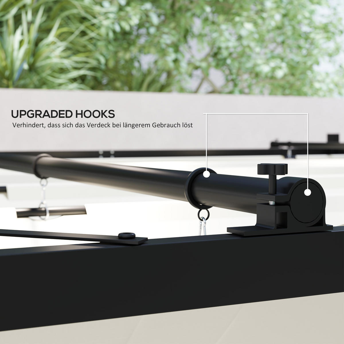 PERGOLA aus Metall ca. 3x3m - Creme, Metall (298/230/298cm) - Outsunny