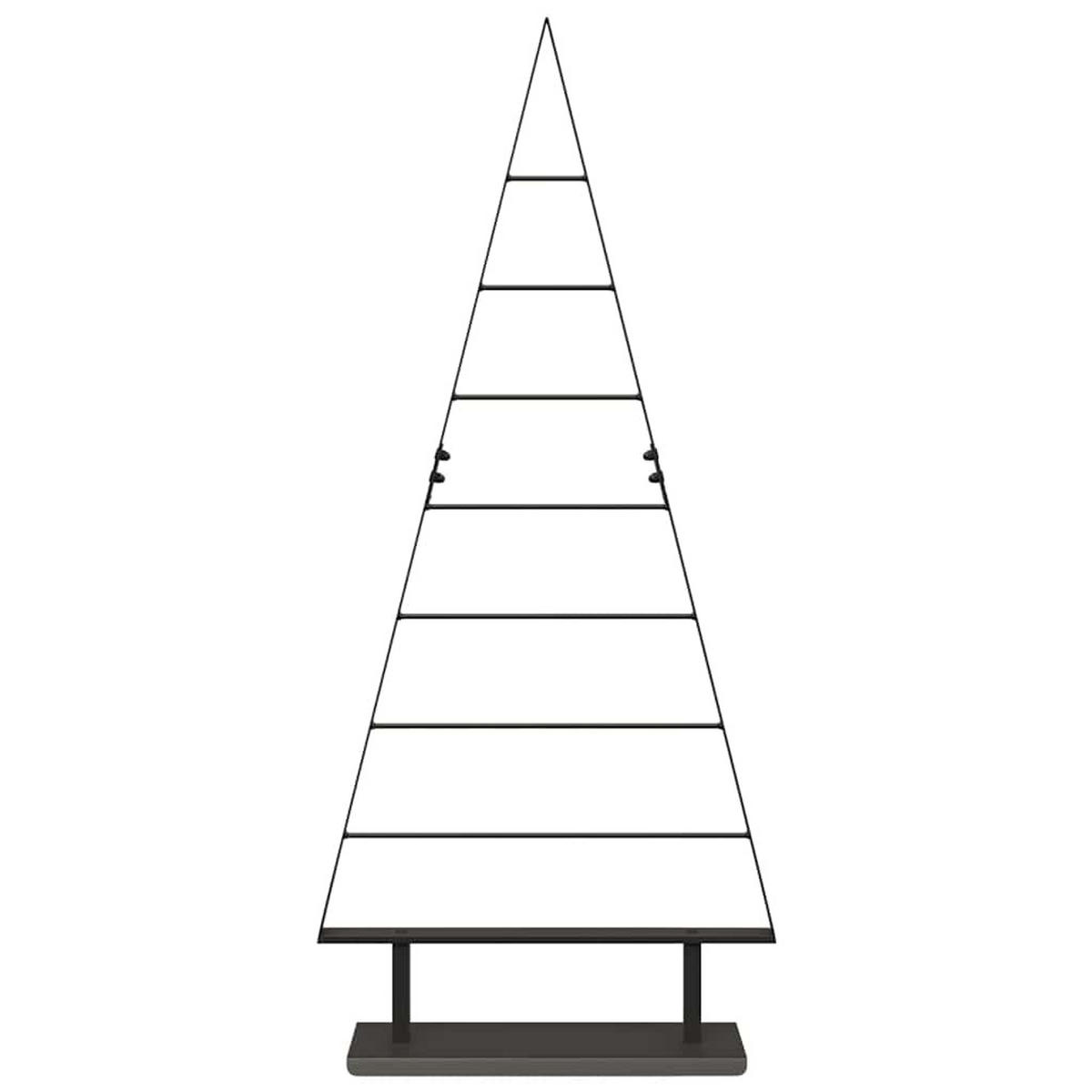 WEIHNACHTSBAUM Metall 54.5/20/125.5 Cm Schwarz Stahl - Schwarz, Metall (125.5cm) - vidaXL