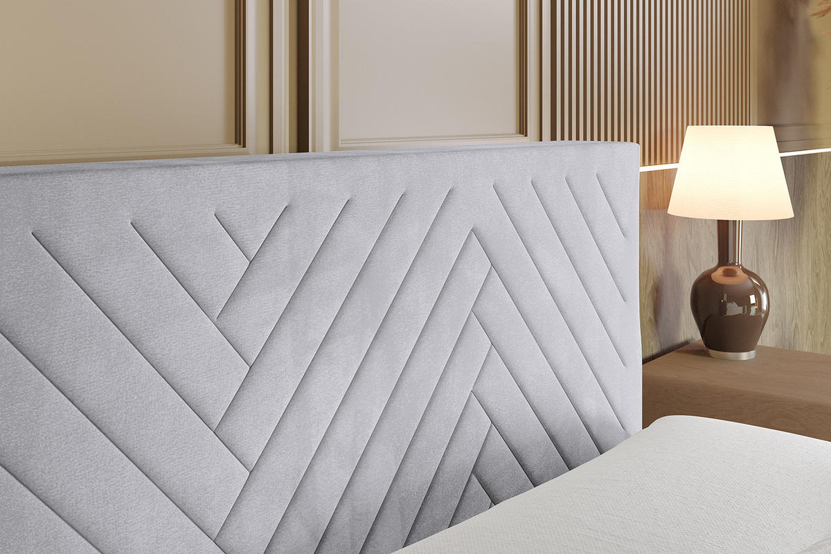 BOXBETT mit Matratze H3 und Lattenrost - VEXA - 140x200 - Grau Monolith - Grau, Holzwerkstoff/Kunststoff (140/200cm) - ALTDECOR