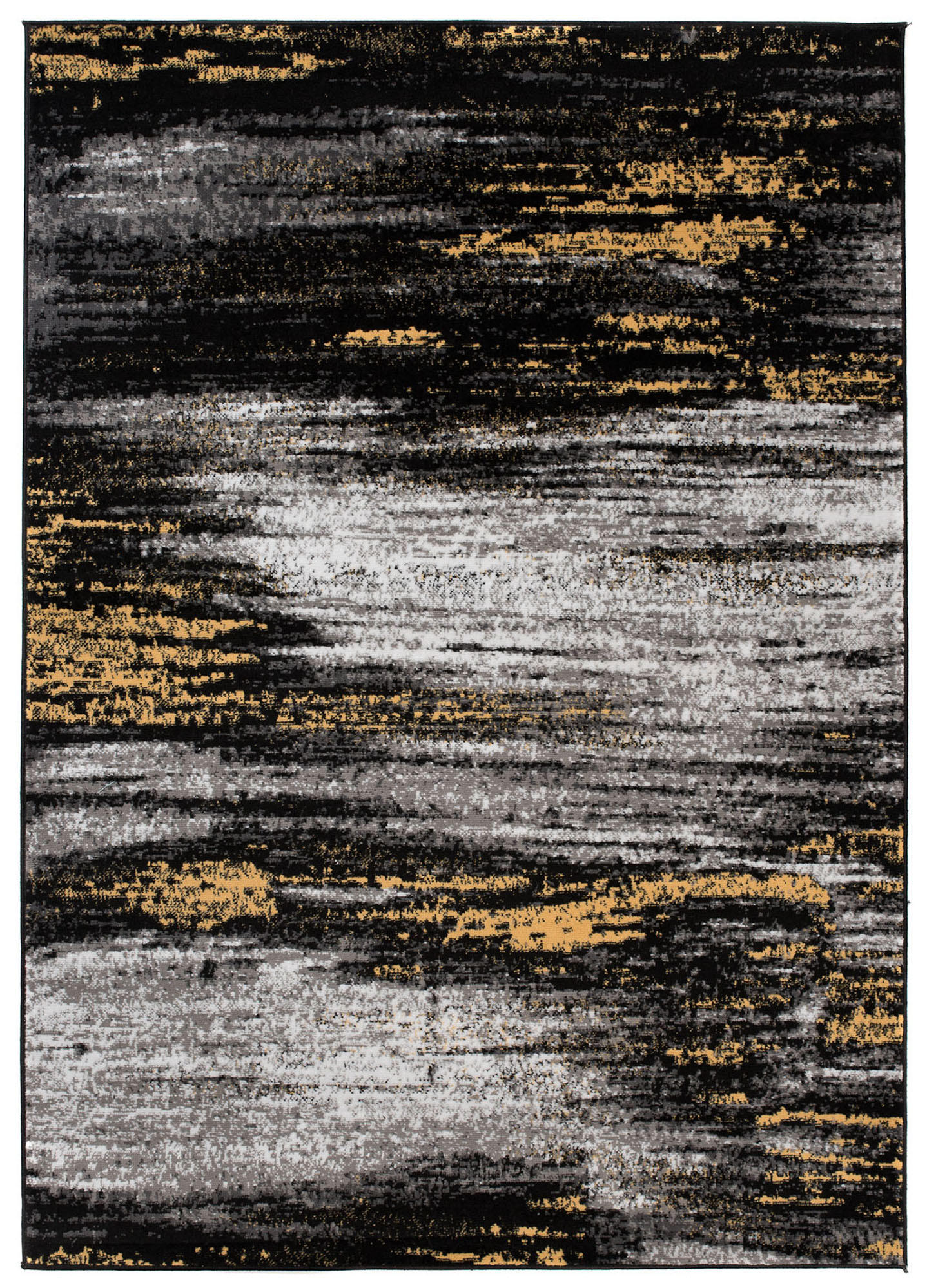 TEPPICH MAYA Schwarz Verwischt Streifen Meliert 200/300 cm - Schwarz, Textil (200/300cm) - Tapiso