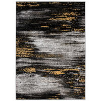 TEPPICH MAYA Schwarz Verwischt Streifen Meliert 200/300 cm - Schwarz, Textil (200/300cm) - Tapiso