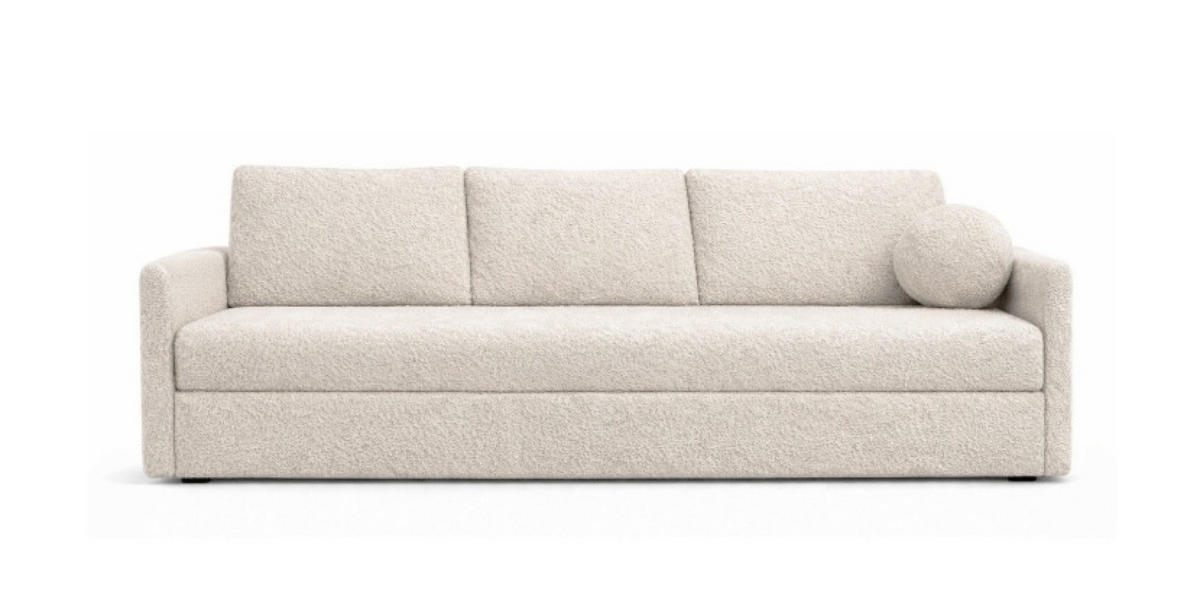 SOFA Hellbeige SISI Mit Schlaffunktion - Ecru/Beige, Textil (207/90/87cm) - Sepro Meble