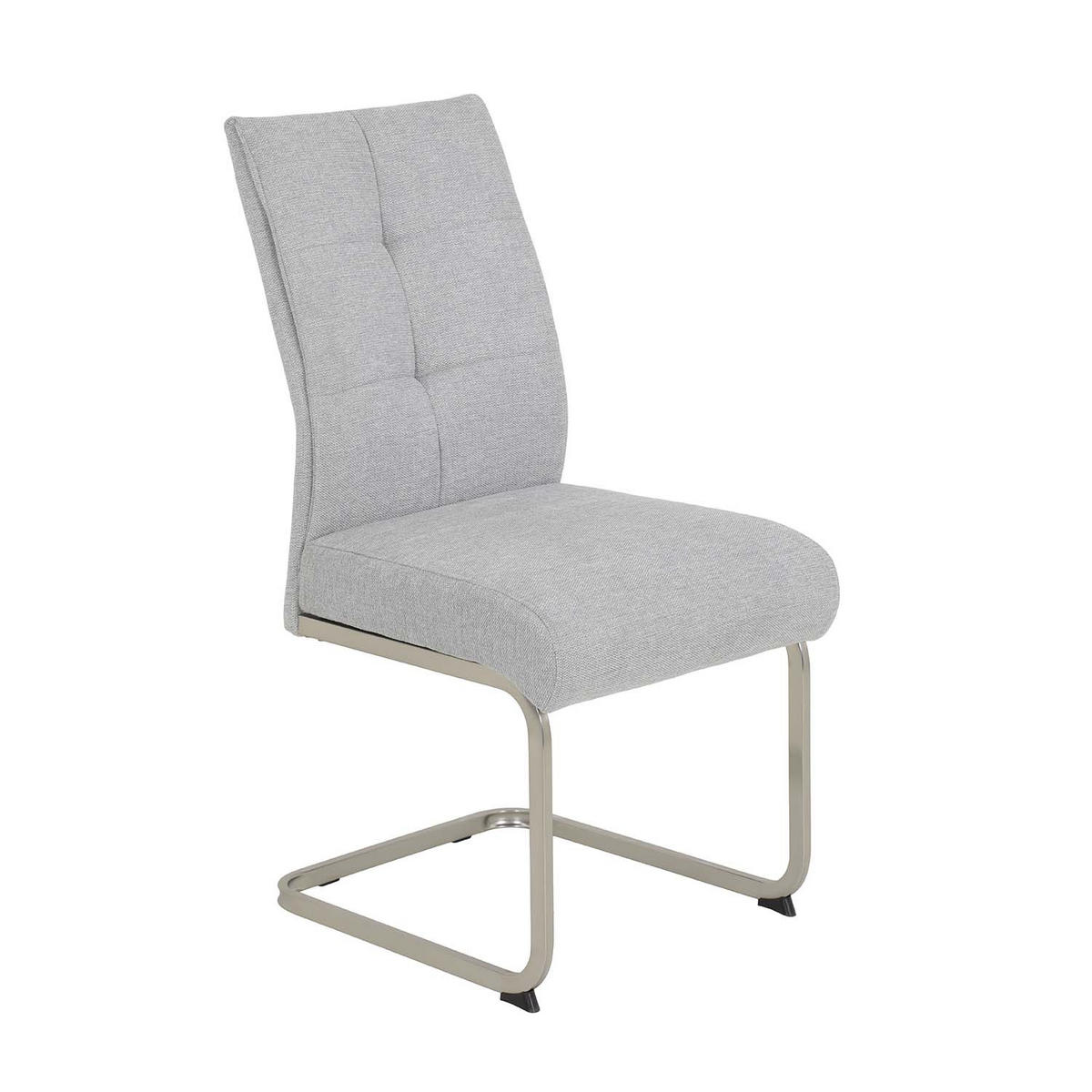 SCHWINGSTUHL 4 Stück Ines, XL Sitzbreite - Grau - Edelstahlfarben/Grau, Textil/Metall (50/99/66cm) - Hela Vertriebs GmbH