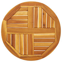 TISCHPLATTE Ø60/2 Cm Rund Massivholz Akazie - Braun, Holz (60/60/2cm) - vidaXL