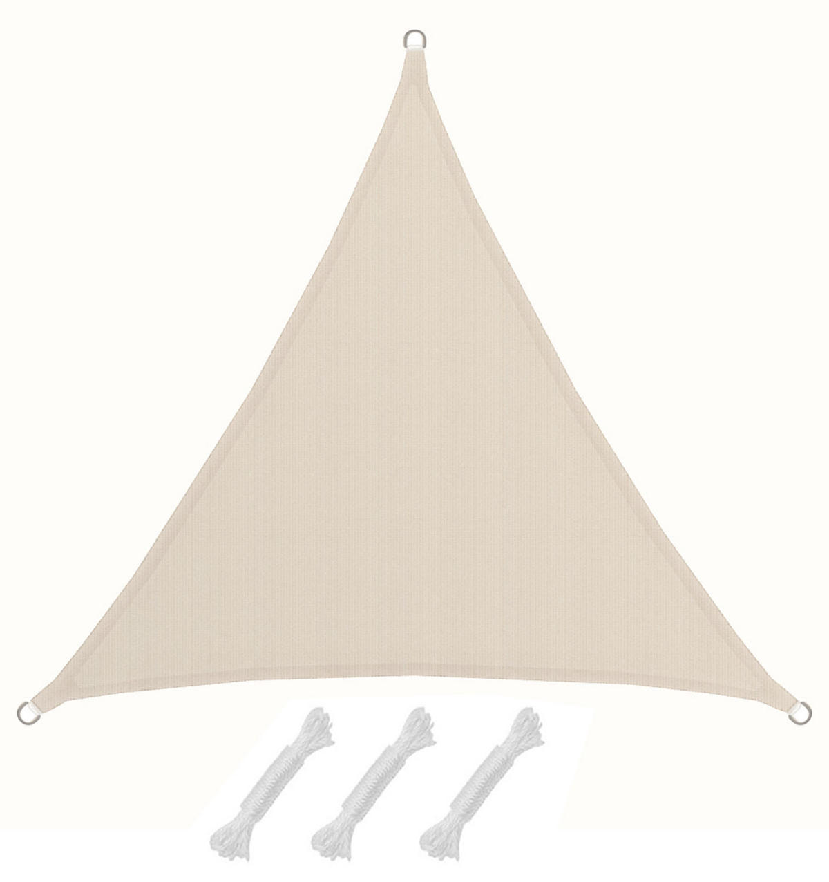 SONNENSEGEL 200/200 cm beige, dreieckig - Beige, Kunststoff (200/200cm) - Amanka