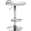 BARHOCKER Lederlook Weiß - Chromfarben/Weiß, Textil/Metall (45/71/45cm) - CLP