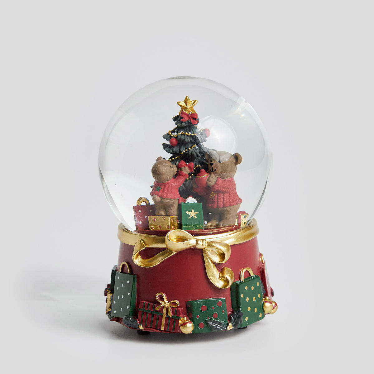 SCHNEEBALL Mit Spieluhr Nutty - Rot, Glas (10/15/10cm) - home&you