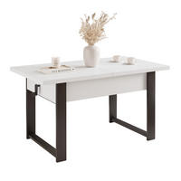 COUCHTISCH TIVOR Multifunktionalität 3-in-1 - Schwarz/Weiß, Holzwerkstoff/Metall (67/120/63.5cm) - Idohome