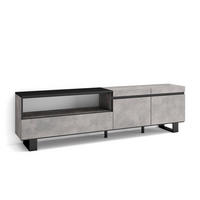 LOWBOARD, zementgrau, 200/35/57cm - Hellgrau, Holzwerkstoff (200/57/35cm) - Skraut Home