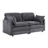 2-SITZER-SOFA Gemütlich und geräumig, geeignet für Wohnzimmer/Schlafzimmer - Grau - Grau, Textil (75/85/176cm) - KOMHTOM