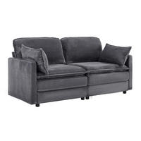 2-SITZER-SOFA Gemütlich und geräumig, geeignet für Wohnzimmer/Schlafzimmer - Grau - Grau, Textil (75/85/176cm) - KOMHTOM