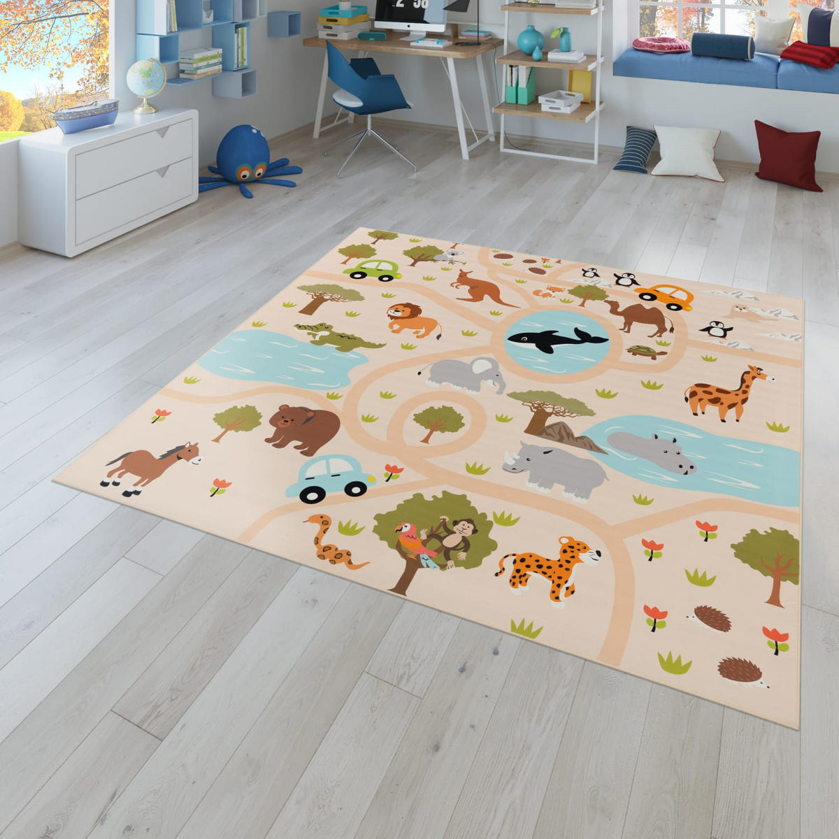 KINDERTEPPICH Bunt 200 x 200 cm - Multicolor, Kunststoff (200/200cm) - TT Home
