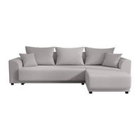 SCHLAFSOFA - 4 Personen - Samt, Stoff - Hellgrau - - Hellgrau, Textil (240/80/149cm) - Vente-Unique
