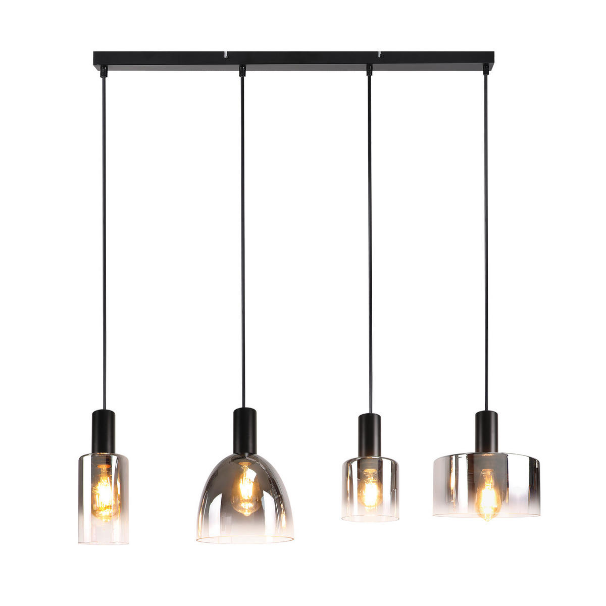 HÄNGELEUCHTE Marsiglio 78/5/180.5 cm - Schwarz, Metall (5/78/180.5cm) - Nettlife