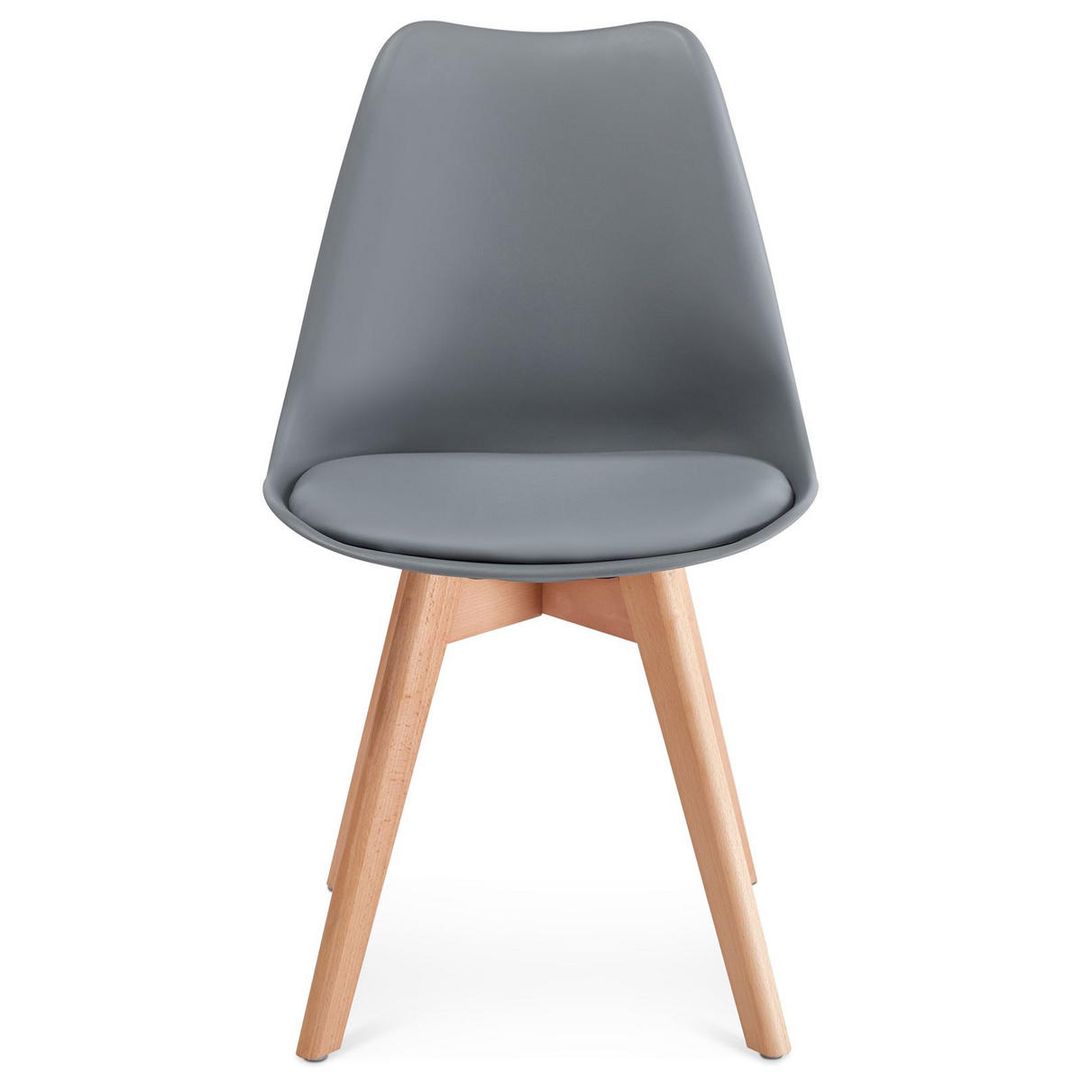 ESSZIMMERSTÜHLE ABBY 4er-Set hellgrau - Hellgrau, Textil (49/82/53cm) - IDIMEX