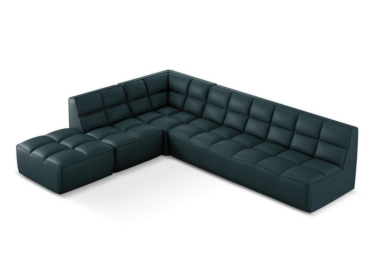 ECKSOFA Beidseitig Kunstleder Blau - Blau/Petrol, Leder/Kunststoff (308/258cm) - Makamii
