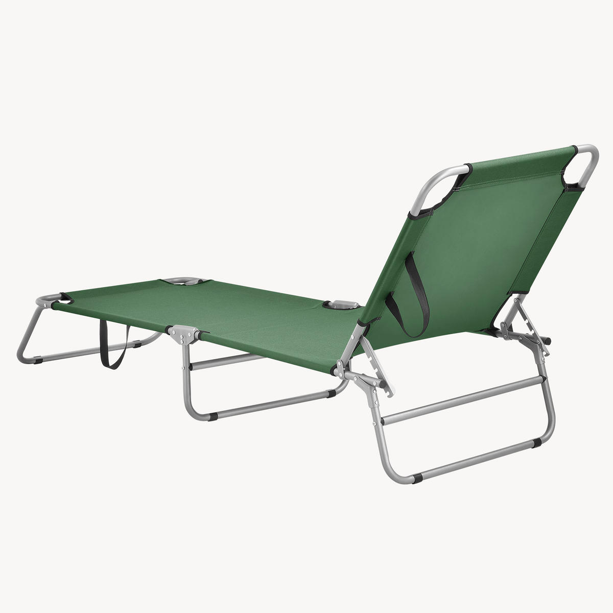 SONNENLIEGE-SET 2 TLG. Carcao - Dunkelgrün, Textil/Metall (186/24/55cm) - casa.pro