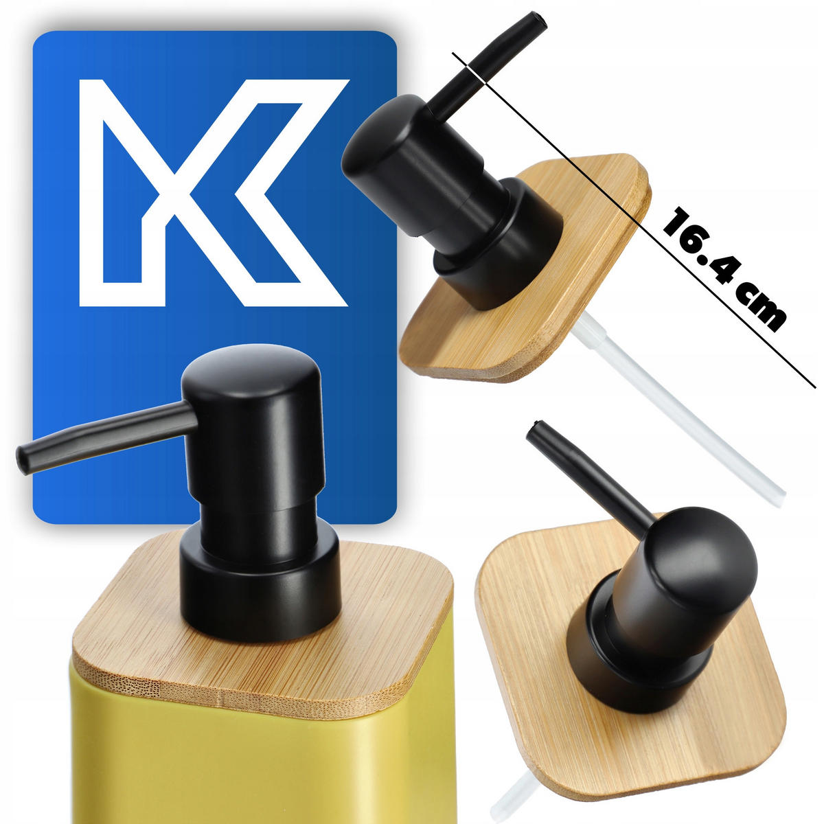 SEIFENSPENDER mit Pumpe, gelb - Gelb, Kunststoff (7.3/16.2/7.3cm) - KADAX