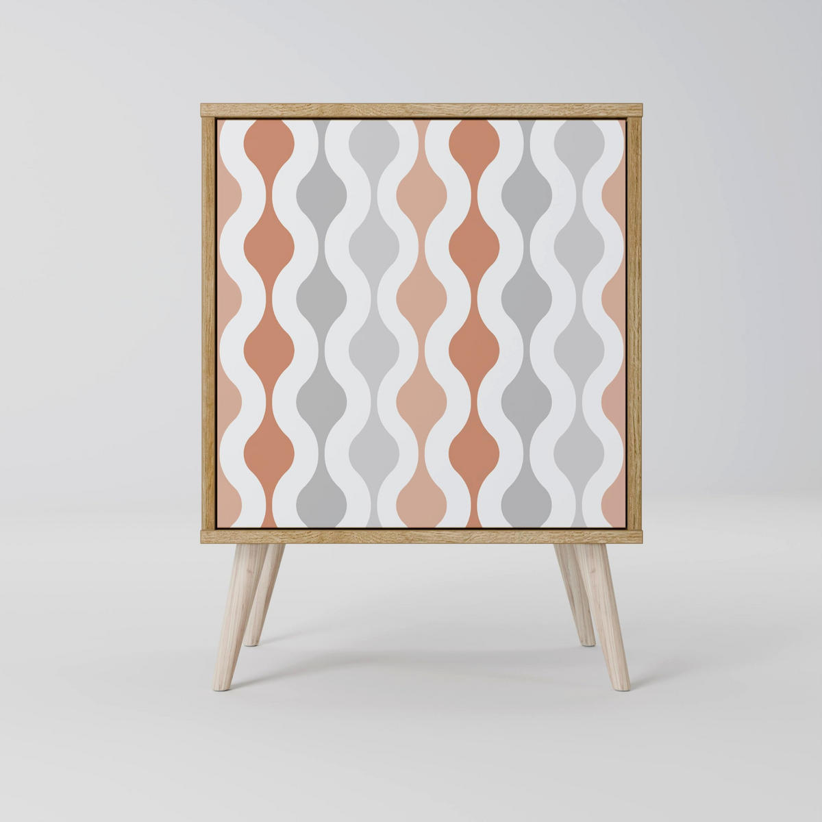 SIDEBOARD HAZY NOSTALGIA, Grau, 57,5x42x57,5 cm, Ohne Füße - Multicolor/Grau, Holzwerkstoff (57.5/57.5/42cm) - SpaceRebels