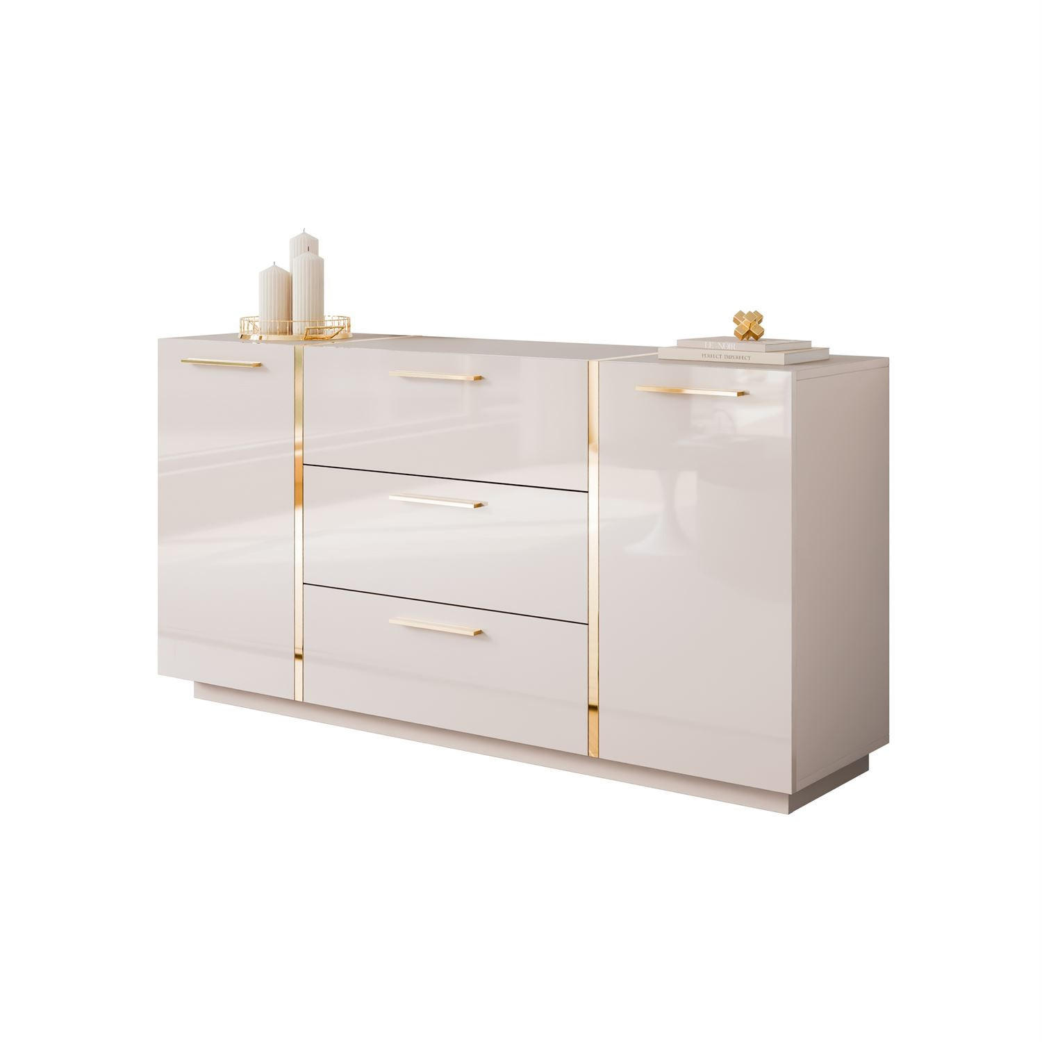 Lookway Sideboard Kaschmir, Gold 158x81x41.3 cm