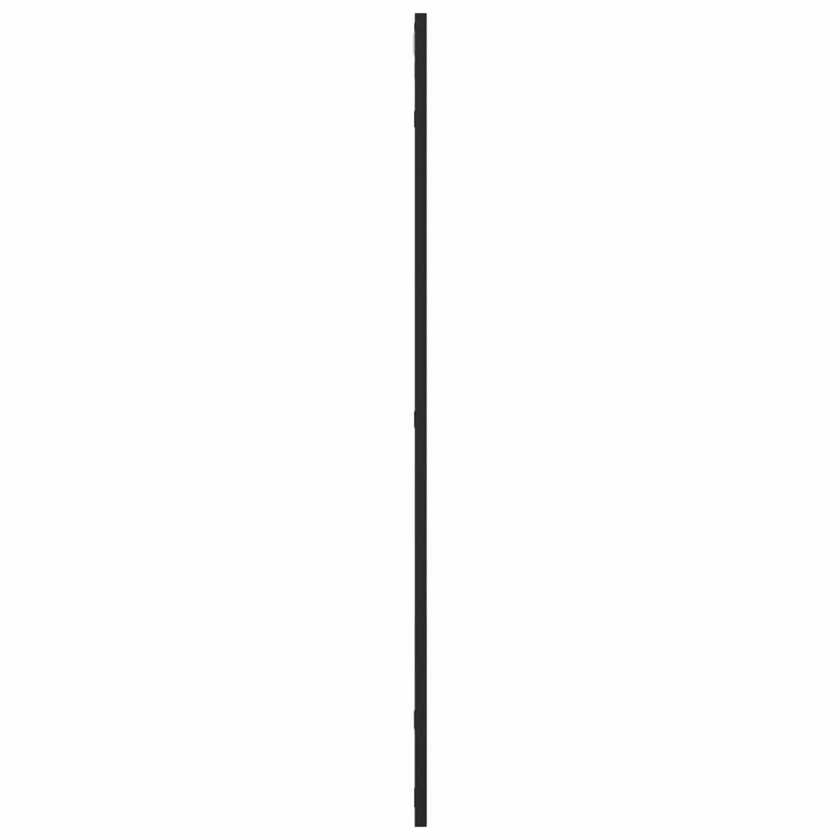 WANDSPIEGEL Schwarz 50/100 Cm Rechteckig Eisen - Schwarz, Metall (100/105/50cm) - vidaXL
