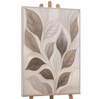 GEMÄLDE Wind in den Blättern Schattenfugenrahmen Beige 140x100 cm - Beige, Holz (140/100cm) - YS-art gallery