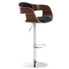 BARHOCKER Stoff walnuss/schwarz - Walnussfarben/Schwarz, Textil/Metall (50/88/48cm) - CLP