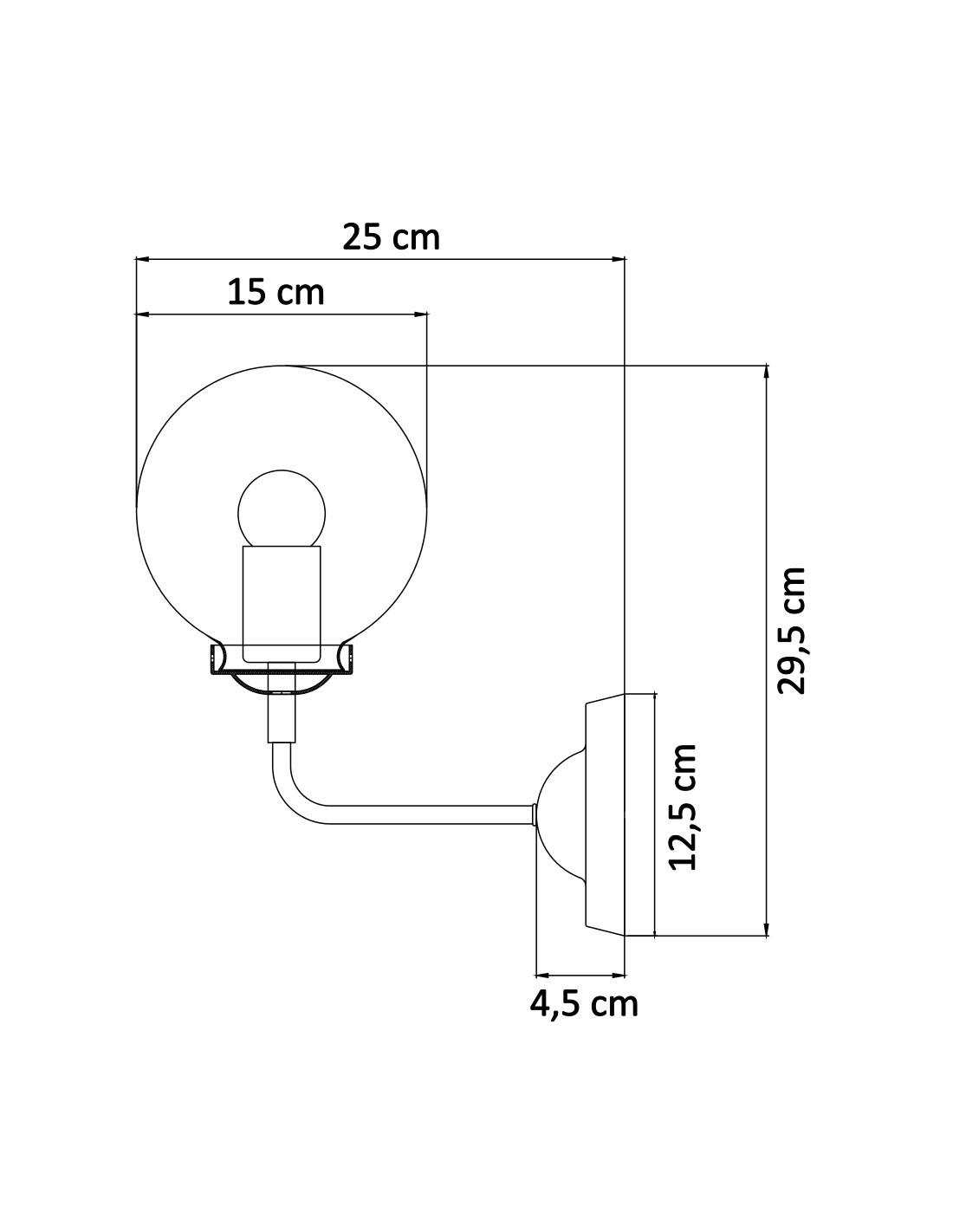 WANDLEUCHTE Zenith, Schwarz und Kupfer, 29.5cm - Kupferfarben, Metall (15/29.5/25cm) - KOSILUM