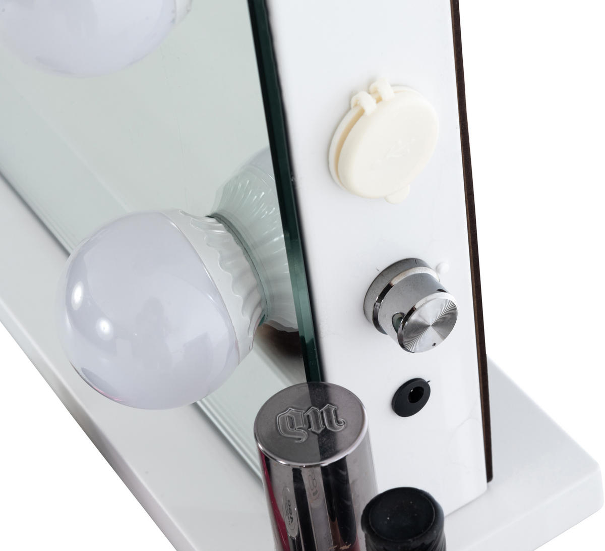 SCHMINKSPIEGEL eckig 80/16/68 cm Kunststoff Weiß - Weiß, Kunststoff (80/68/16cm) - CLP