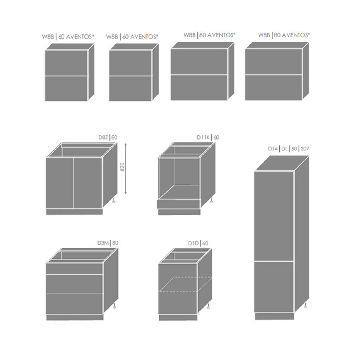 KÜCHENLEERBLOCK Brerra lichtgrün / reinweiß lackiert / weiß matt 9-teilig - Weiß/Grün, Holzwerkstoff (340/207/50cm) - Feldmann-Wohnen