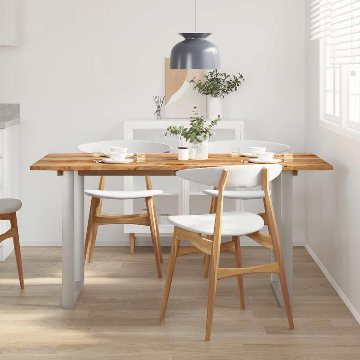 ESSTISCH 154/80/76 Cm Massivholz Akazie - Braun, Holz (154/80/76cm) - vidaXL
