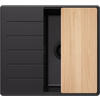 SPÜLBECKEN Kopenhagen, 2-er set Alles Schwarz 55/50 cm 1 Becken + Ablauf-Set + Schneidebrett ab 40er Unterschrank - Beige/Schwarz, Kunststoff (55/20/50cm) - Primagran