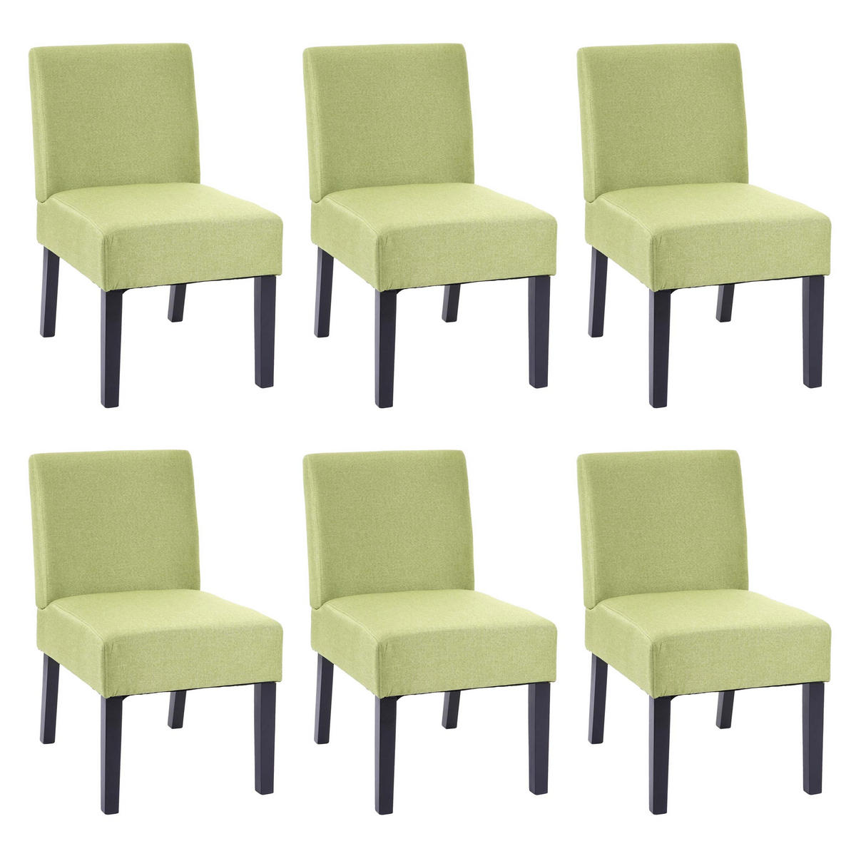 ESSZIMMERSTUHL Grün 6er-Set - Grün, Textil (48/84/64cm) - MCW