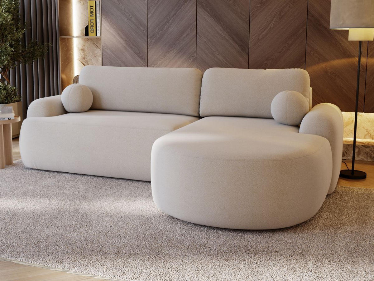 ECKSOFA Aurio Beige Rechts - Beige, Holz/Textil (261/177cm) - Graingold
