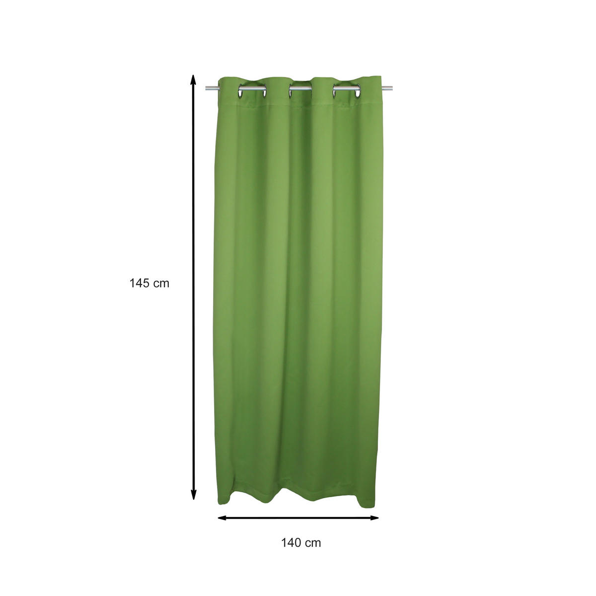 VERDUNKELUNGSVORHANG Ösen 140/145 cm Grün - Grün, Textil (140/145cm) - TiborTex