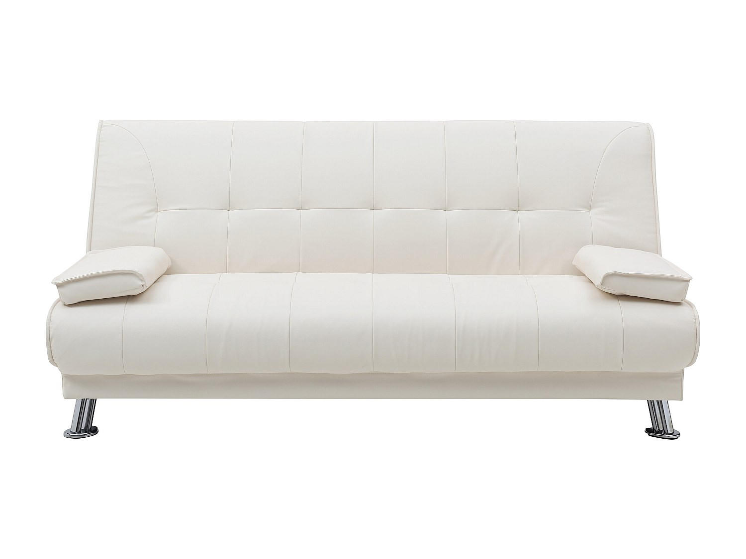 SCHLAFSOFA - 3 Personen - Kunstleder - Weiß - - Weiß, Leder (192/91/91cm) - Vente-Unique