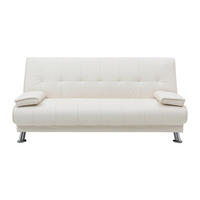 SCHLAFSOFA - 3 Personen - Kunstleder - Weiß - - Weiß, Leder (192/91/91cm) - Vente-Unique