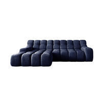 ECKSOFA CAMPILE mit elektrisch verschiebbarem Sitz, Marine, Links - Dunkelblau, Holz/Textil (119/288cm) - DomoHome