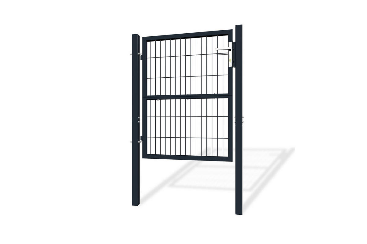 GITTERTOR Razo grau 1m H.120cm Metall - Grau, Metall (106/126cm) - Casanoov