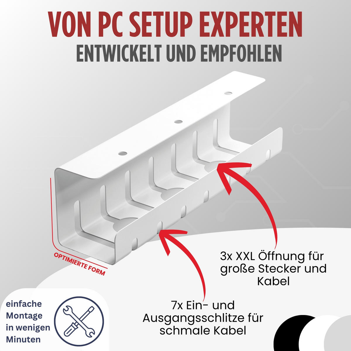 KABELKANAL Set D, Weiss - Weiß, Metall (43/10/12cm) - Albatros